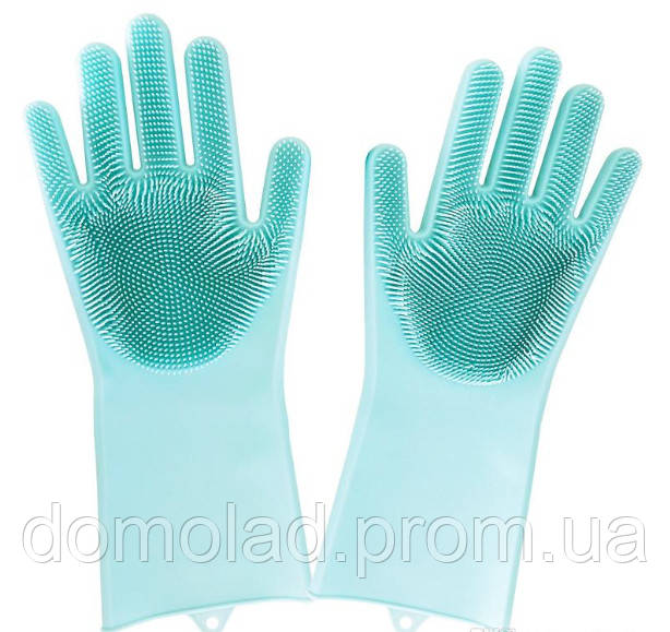Рукавички Чарівні Силіконові Wash Glove 1 пара, фото 1