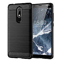 Чохол Lenuo Carbon Fiber для Nokia 5.1 Black