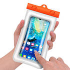 Водонепроникний чохол для смартфона Hammock з надувними краями жовтогарячий, фото 4