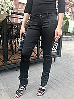 Штани AMN жіночі чорні стрейч сатин