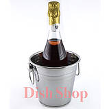 Відро для льоду та охолодження напоїв із неіржавкої сталі 16 см, фото 2