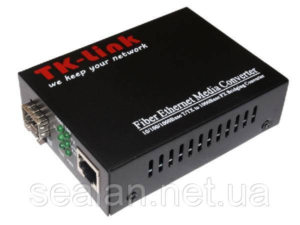 Медіаконвертер 10/100/1000mb 1SFP+1RJ45 TK-link