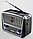 Радіоприймач Golon RX-456 Solar c Ліхтариком і Сонячною Панеллю MP3 USB FM SD, фото 3