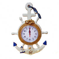 Годинник Штурвал — Якір настінні морська тематика