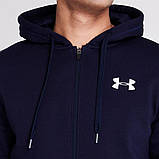 Худі Under Armour Rival Fitted Full Zip Navy, оригінал. Доставка від 14 днів, фото 5