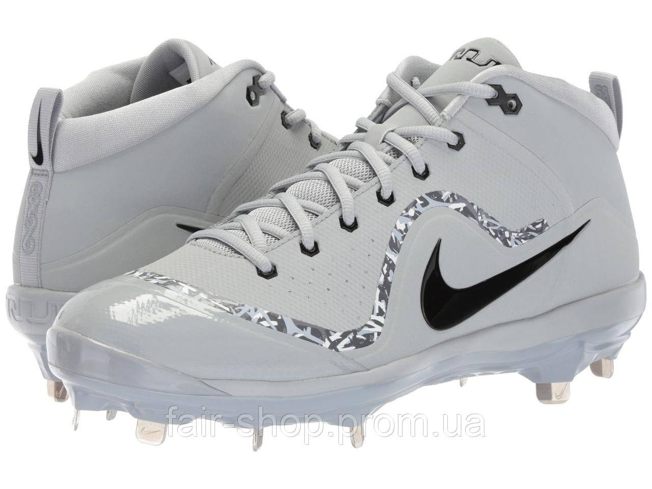 Бутсы Nike Air Trout 4 Pro Wolf Grey/Black/Cool Grey/Dark Grey, оригінал. Доставка від 14 днів