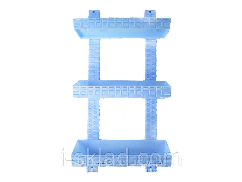 Полиця 3-ярусна пряма R-plastic Ротанг Коричневый