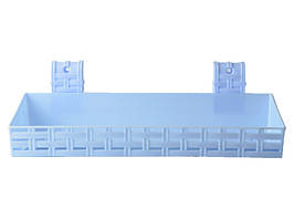 Полиця 1-ярусна пряма R-plastic Ротанг Голубой