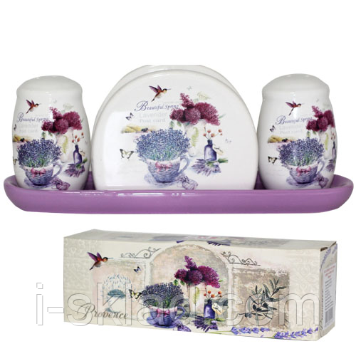 Набір для солі та перцю на підставці SNT Прованс 6912-6