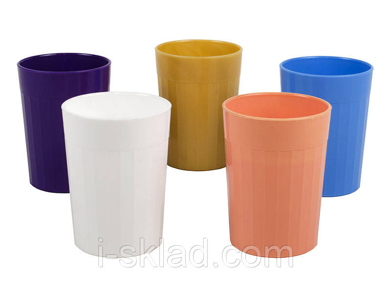 Набір стаканів пластикових IL-PE 5 шт 200 мл Кольоровий мікс