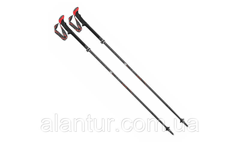 Трекінгові палиці Leki Micro Vario Carbon TI System Compact, складні, 100-125 см, сірі, фото 1
