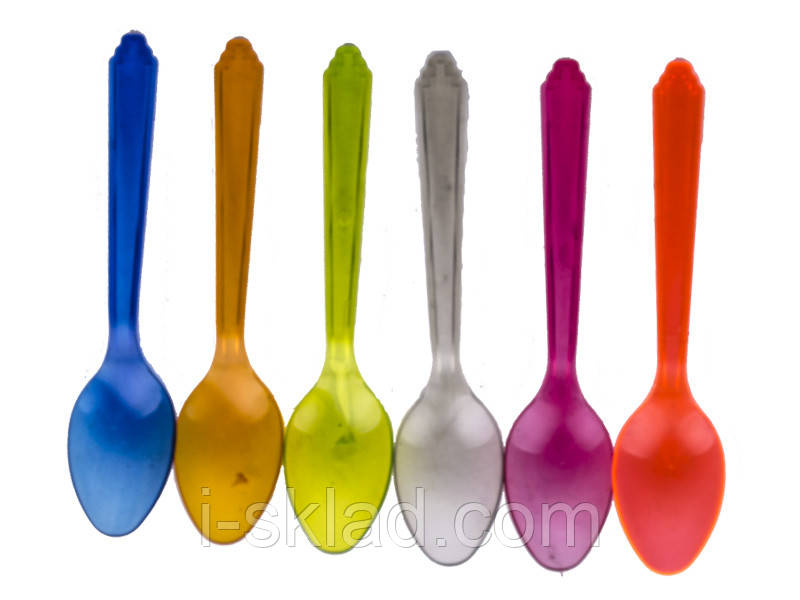 Набір ложок пластикових IL-PE 6 шт дитячий Кольоровий мікс