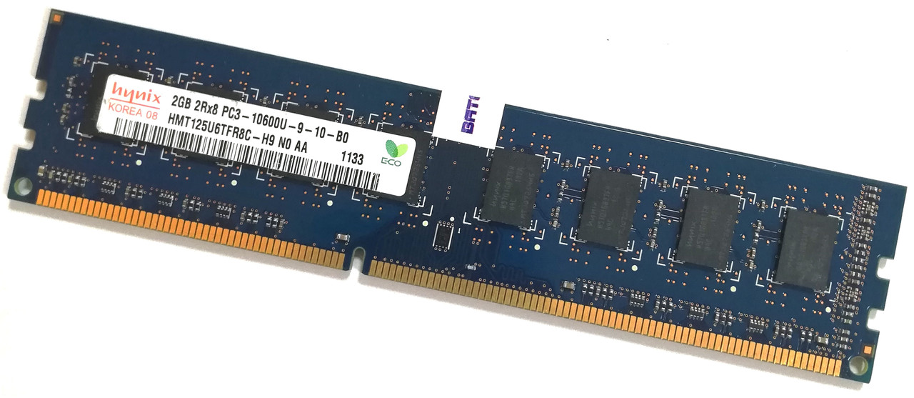 Оперативна пам'ять Hynix DDR3 2Gb 1333MHz PC3-10600U 2R8 CL9 (HMT125U6TFR8C-H9 N0 AA) Б/В