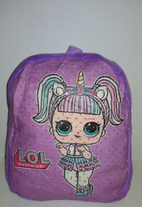 Дитячий яскравий рюкзак ЛОЛ.Дитячий рюкзак для дівчинки. бузковий