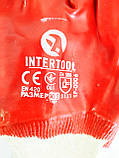 Рукавиці (рукавиці) маслостійкі х/б трикотаж із ПВХ покриттям Intertool SP-0006. В'язаний манжет, фото 6