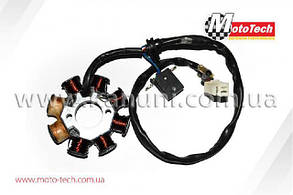Статор генератора на скутер 4т Gy6/QMB/QMI 50-100cc (CH) 6+2 котушки Mototech