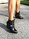 Дизайнерські черевики з натуральної шкіри чорного кольору і еластичними вставками з дайвінгу, фото 8