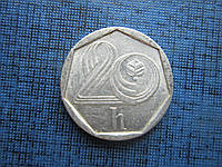 Монета 20 геллеров Чехия 1994
