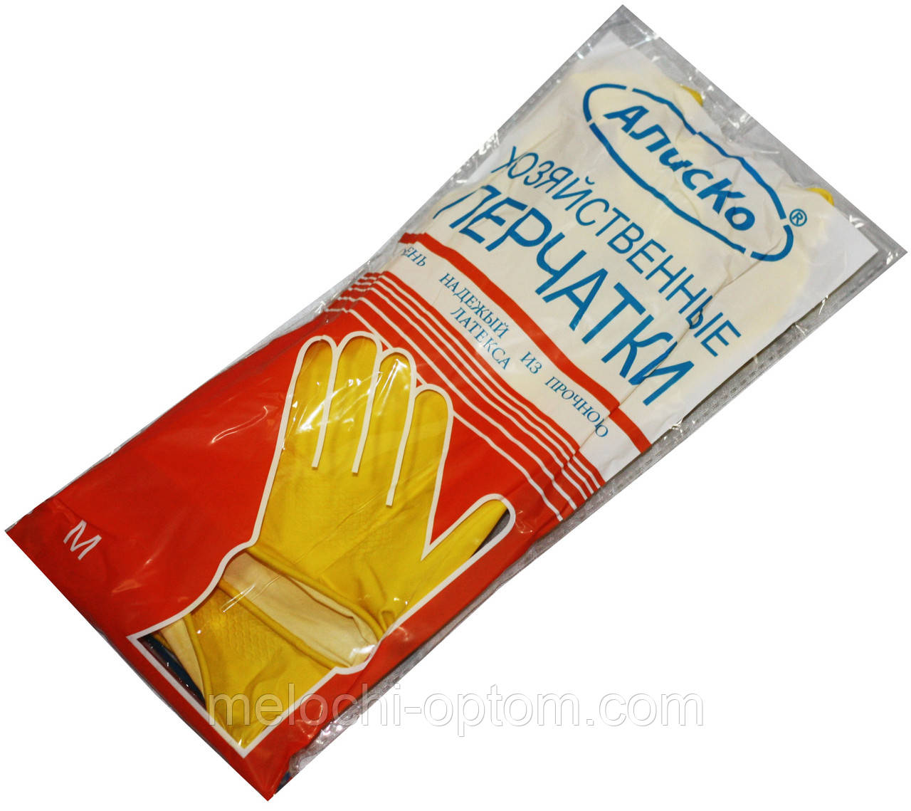 Рукавички господарські Аліски (М) латексні, для побутового використання