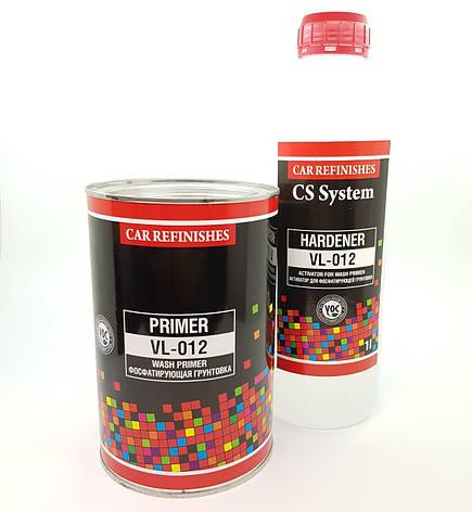 Грунт кислотний ВЛ-012 CS System Wash Primer з затверджувачем 1л+1л, фото 1