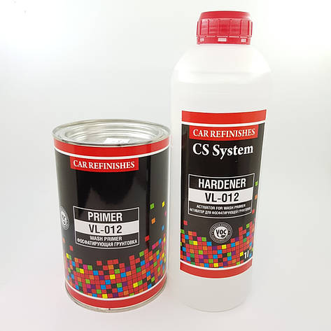 Грунт кислотний ВЛ-012 CS System Wash Primer з затверджувачем 1л+1л, фото 2