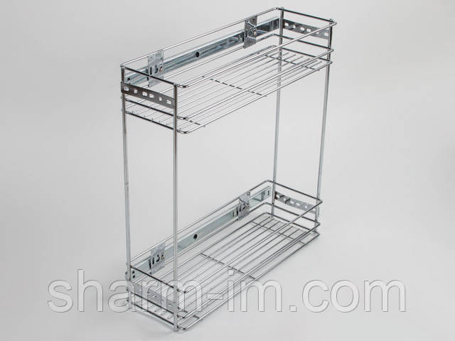 Карго 200 мм хром, 2 полиці, бічне кріплення