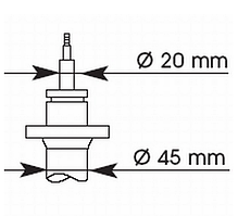 Амортизатор передній масляний KYB BMW 3 Series E30 (82-90) 663500, фото 3