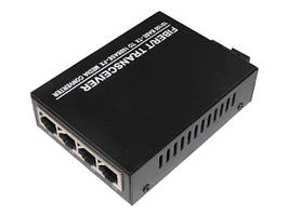 Медіаконвертер світч комутатор 4 портовий 1SC.WDM 100mb+4RJ45 100mb 1550 TK-link