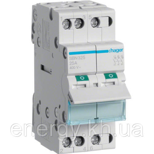 SBN325 Hager - Вимикач навантаження 3-полюсний 25А, фото 1