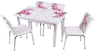 Стіл обідній розсувний 1002 Pembe acelya 175-1