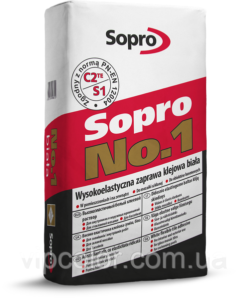 Sopro No.1 (996) - Високоеластичний швидкотвердіючий клейовий розчин 25 кг