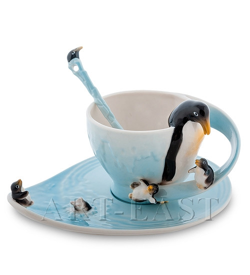 Фарфоровая чайная пара "Пингвины" (Pavone) FM-01/29 - фото 2 - id-p108358534