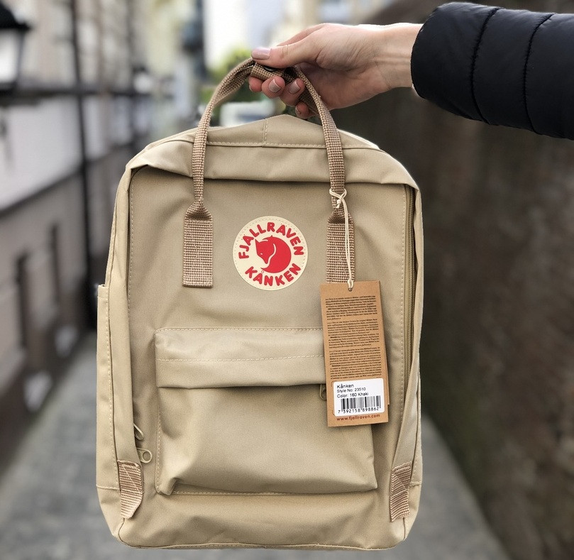Рюкзак Канкен Fjallraven Kanken Classic Bag пісочний. Живе фото. Premium (топ ААА+)