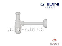 Сифон для умывальника Ghidini DN 32х1 1/4" пластиковый (под автопробку) Италия (353)