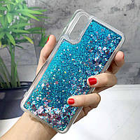 Чохол Glitter для Samsung Galaxy A50 2019 / A505F бампер Рідкий блиск Синій