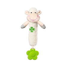 Іграшка-пищалка BabyOno Овечка з прорізувачем для зубів Зелений