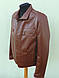 Шкіряна чоловіча куртка TURIN розмір L, кава, фото 3