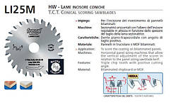 Пила підрізна.для форматно-розкрокового верстата однокорпусна. Freud Li25M31EB3 120*3,1/4,3*2,2*22 z24