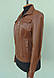 Куртка шкіряна жіноча AKURA розмір S, віскі, фото 2