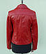 Куртка шкіряна косуха жіноча TINA розмір S, червона, фото 2