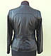 Куртка шкіряна жіноча CHANE1 розмір XS, темно-синя, фото 2