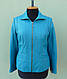 Куртка шкіряна жіноча JAFFAs розмір L, блакитна, фото 4
