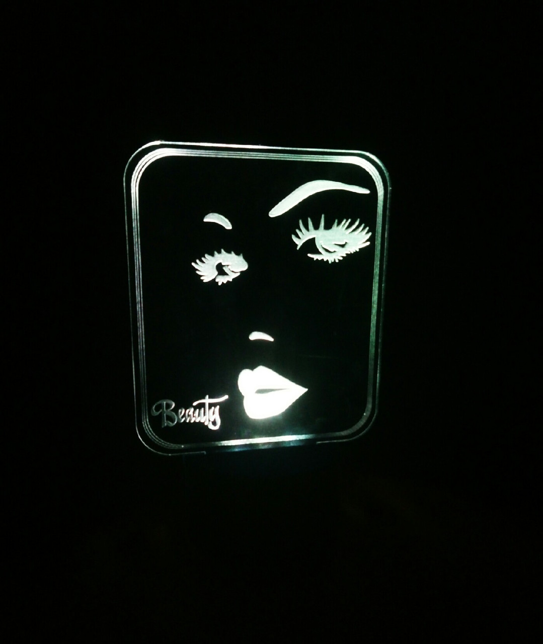 3d-світильник Краса, Краса, 3д-нічник, кілька підсвічувань (батарейка+220В), фото 1