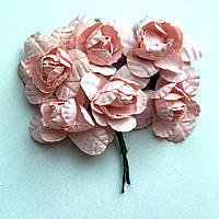 Квіти з паперу 4 см світло-рожеві