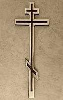 Декор латунный на памятник "Крест" №14а
