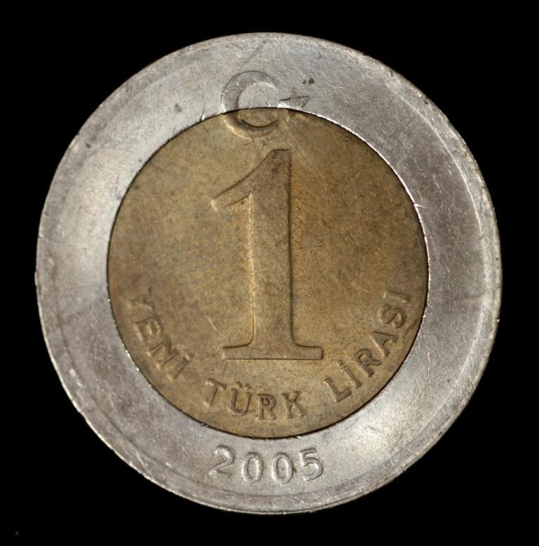 Монета Туреччини 1 літра 2005 р., фото 1