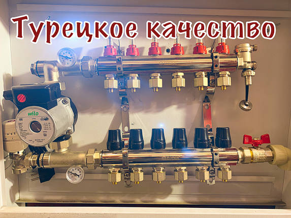 Колектор djoul на 4 виходи в повному зборі із змішувальною групою та витратою, фото 1