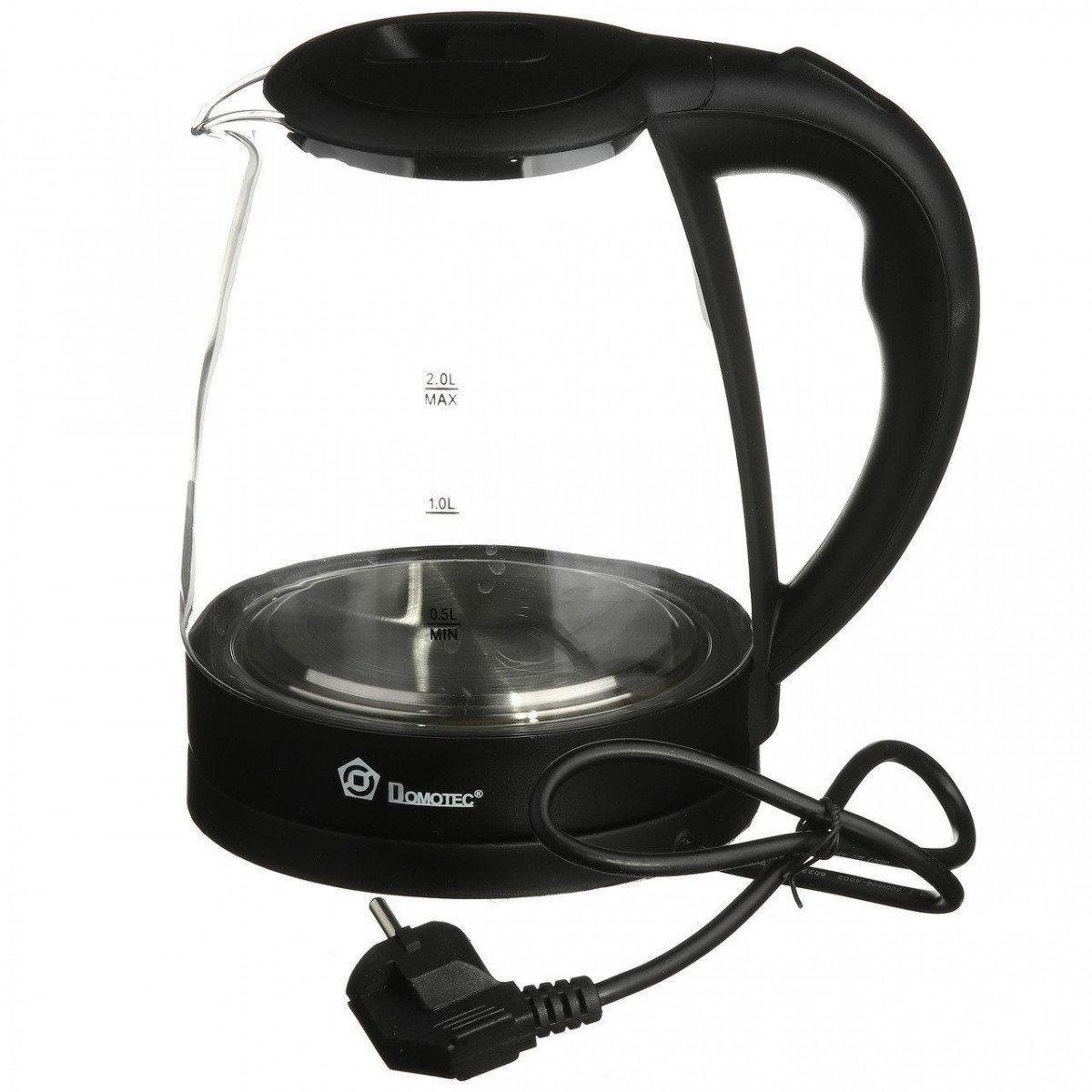 Електричний чайник 8210, Black скло 1,8 л, скляний електричний чайник