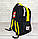 Місткий рюкзак Wilson для школи, спорту. Чорний із жовтим, фото 4