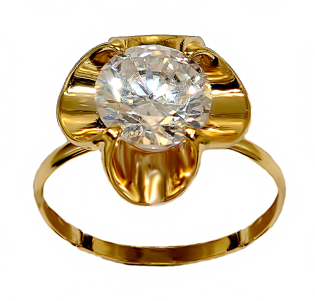 Каблучка Neoglory. Позолота. Камені: білий циркон. Є: 17р 18р